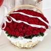 Корзина из 201 красной розы в Тюмени