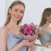 Букет из 15 розовых тюльпанов в Тюмени