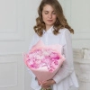 Букет из 15 розовых пионов в Тюмени