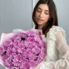 Букет из 9 сиреневых кустовых хризантем в Тюмени