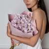 Букет из 3 сиреневых кустовых хризантем