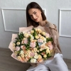 Микс букет в персиковой гамме в Тюмени