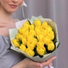 Букет из 25 желтых тюльпанов